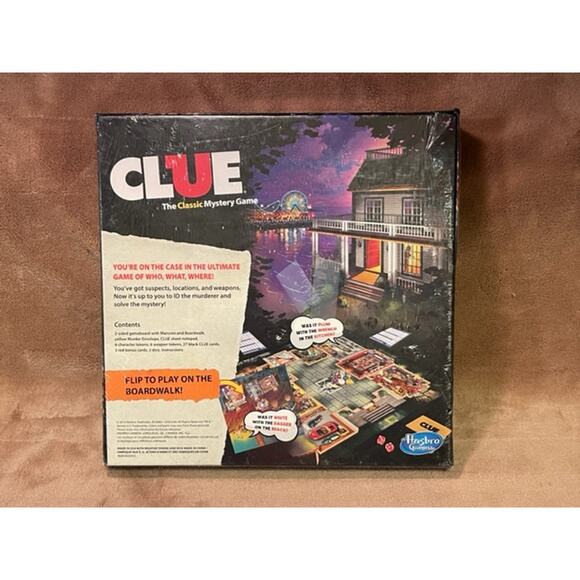 Hasbro CLUE: Classic Mystery Game, Mansion Murder w/2nd Crime Scene-NEW, SEALED - Picture 2 of 3